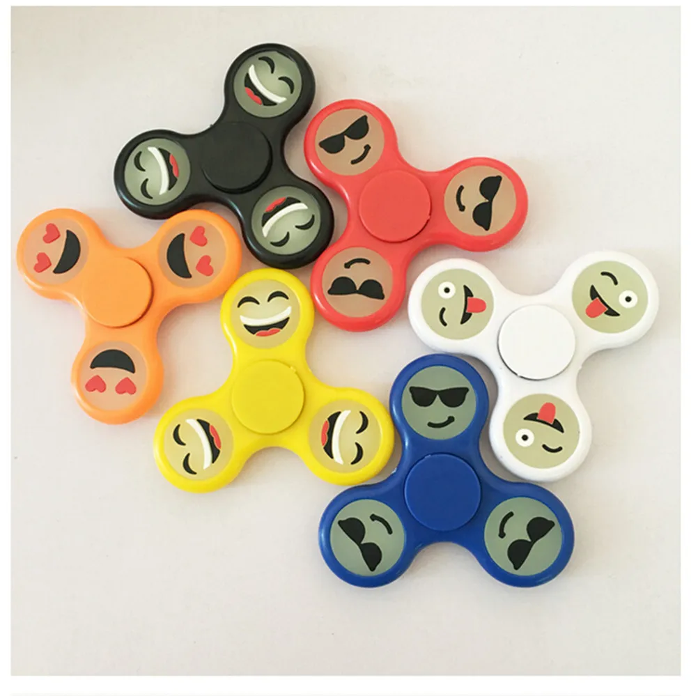

Plastic Hand Spinner Finger Glow in the Dark Luminous Smile Emoji EDC Finger Spinner For Autism ADHD Anti Stress
