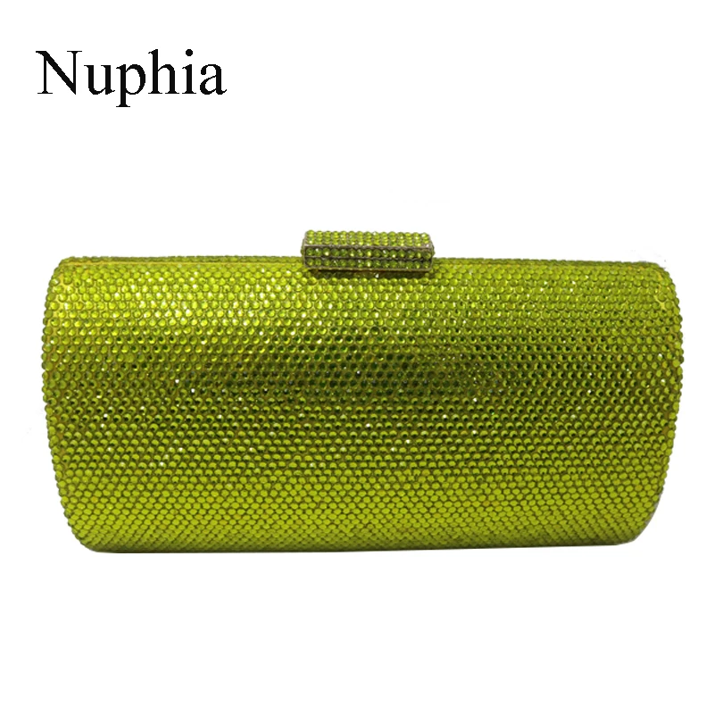 

Nuphia Handmade Crystal Women Evening Handbag Crystal Clutches and Evening Bags for Party Prom Wedding Bridal Bright Yellow