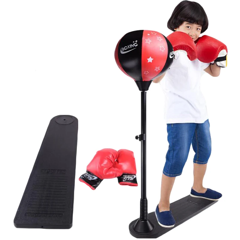 PU Removable Standing Boxing Speed Ball Adjustable Punch Pear With Punching Bag Boxing Ball Set ...