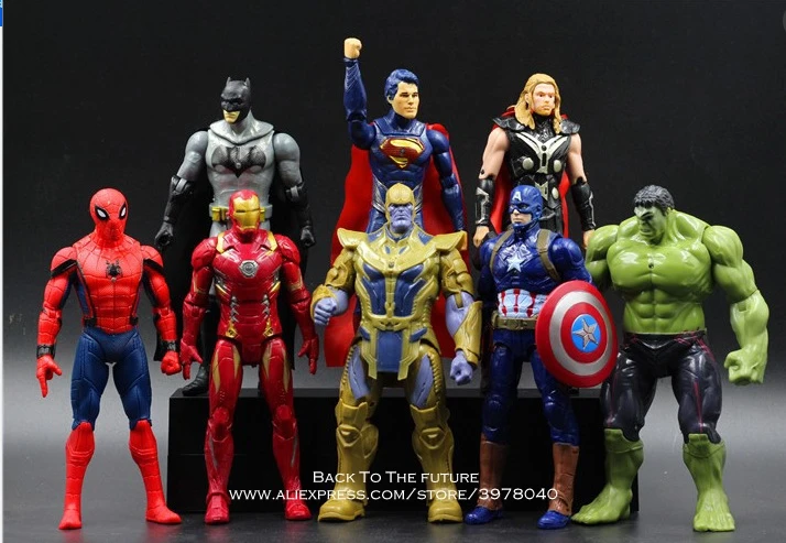 Disney Marvel Мстители 8 шт./компл. Тор Халк Железный человек фигурка аниме мини