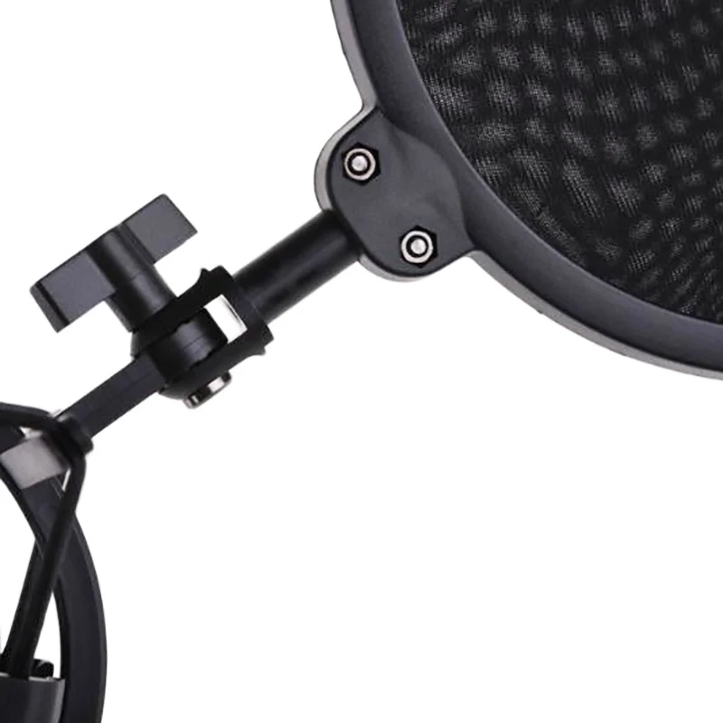 Mic Shock Mount с поп фильтром 180 градусов Регулируемый держатель кронштейн для