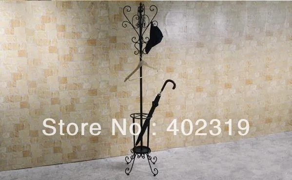 Professional selling umbrella stand/rack wrought iron metal coat rack clothes stand for umbrella storage