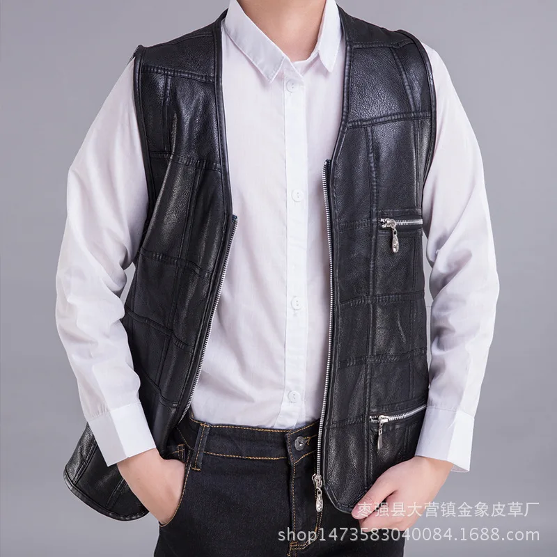 

The new 2020 men leather vest fur vest comfortable warm real wool sheepskin vest
