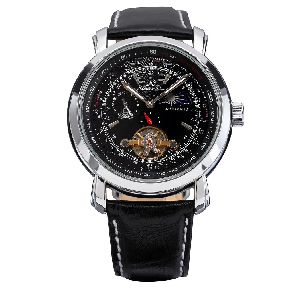 

Trendy Design Men Metal Case Wrist Watch Big Round Dial Casual Business Style Mechanical Watches Best Gift HOT SALE