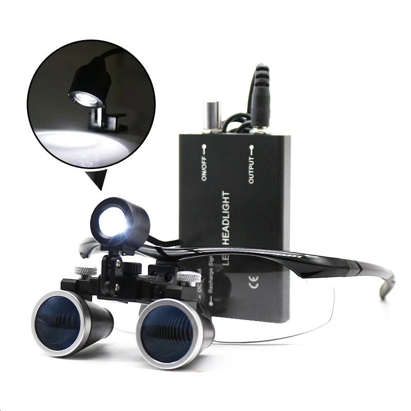 Goede Dental Loupe Vergrootglas Medische Chirurgie Loupe 2.5X 3.5X Verrekijker Loupe Led Dental Hoofd Licht Oplaadbare Voor Tandarts Chirurgie