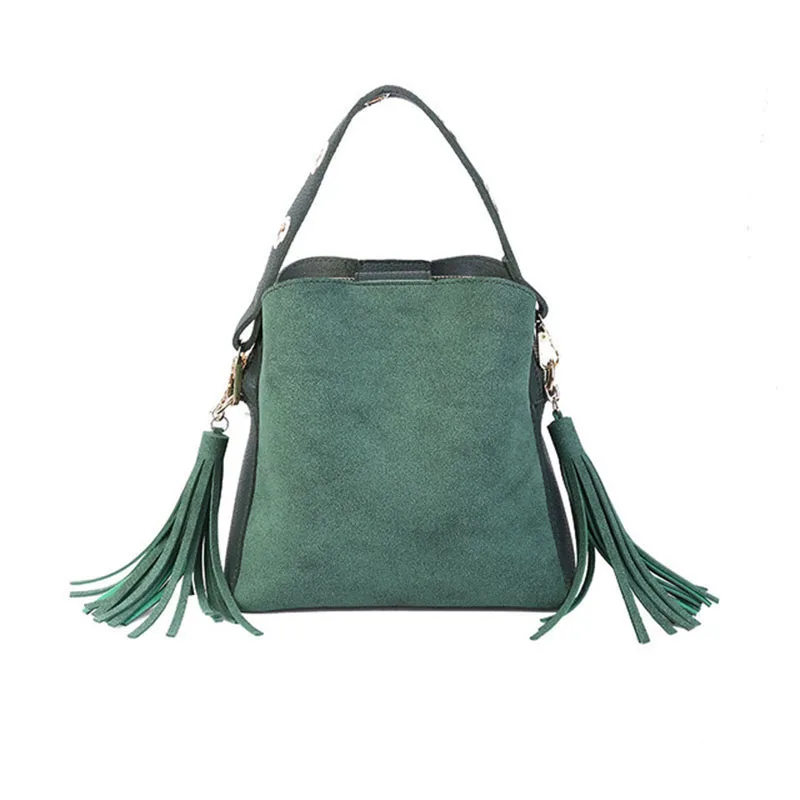 

Tassel Shoulder Bags Handbags Women Scrub Daily Bag For Girls Schoolbag Female Crossbody Bags New Bucket Sac