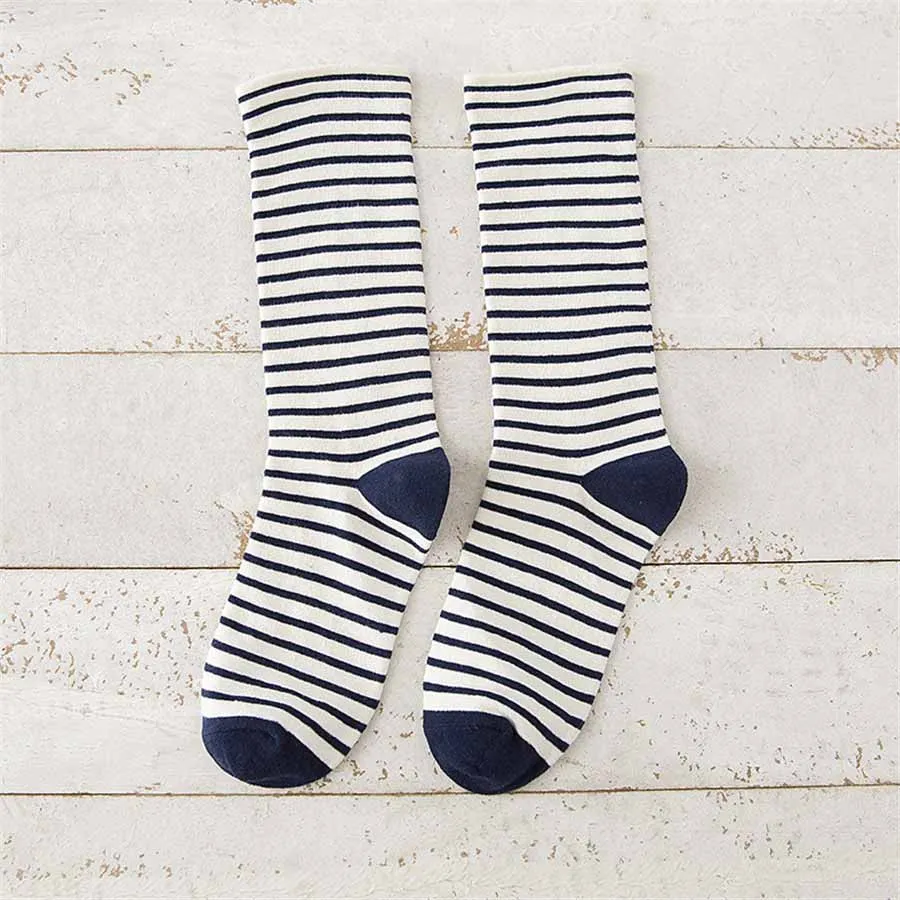 1 Pair Women Socks New Autumn Winter Japanese Fashion Harajuku Colorful Striped Socks Medias Cotton Thick Warm Long Funny Socks support socks for women