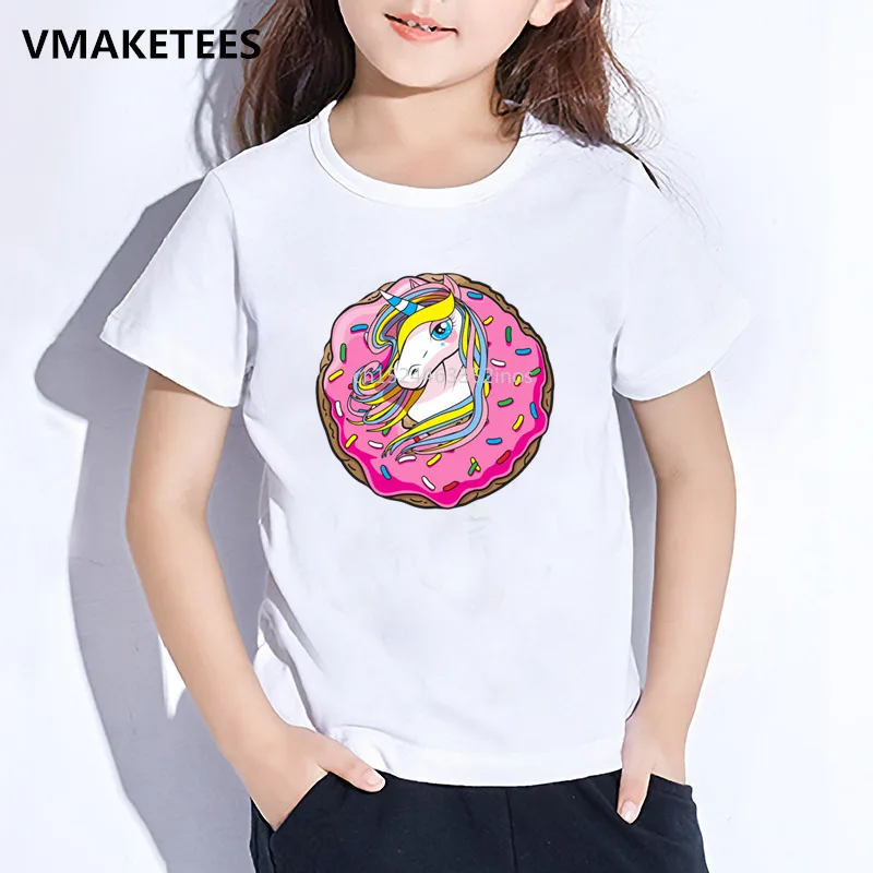 

Kids Summer Girls & Boys Tshirt Children Unicorn/Sloth/Pug In Pink Donut Cartoon Print T-shirt Cute Funny Baby Clothes,HKP5562