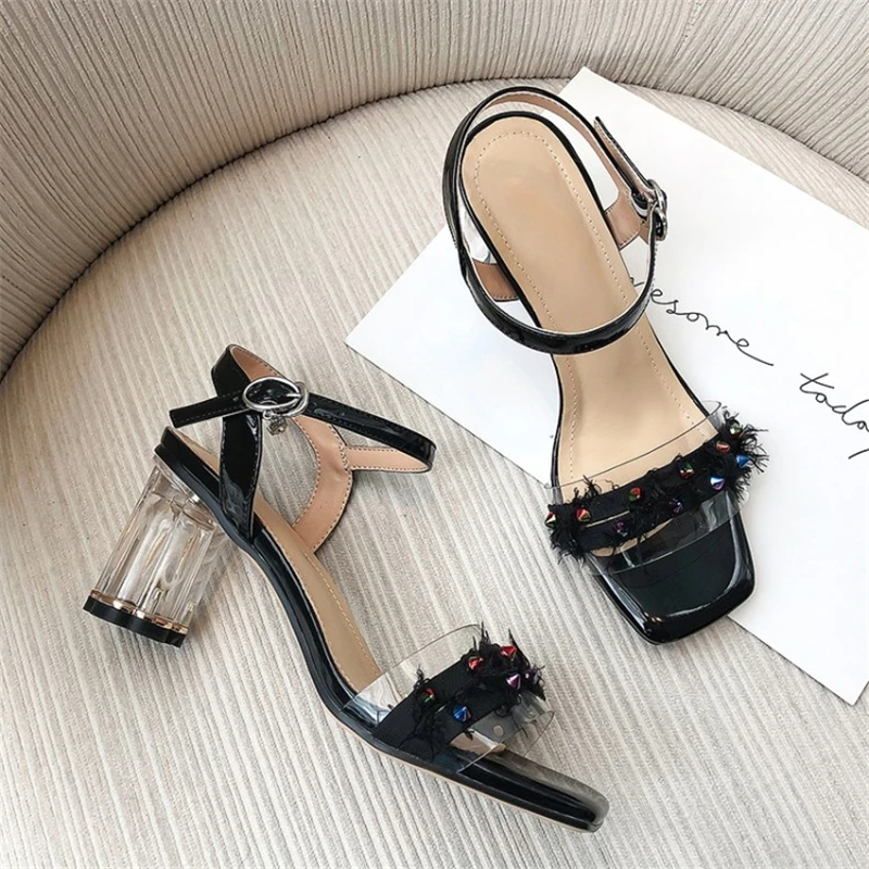 MSSTOR Rivet Transparent Sandals Plus Size Mixed Colors Party Strange Style Woman Sandals 2019 Summer Peep Toe Ladies Sandals MSSTOR Rivet Transparent Sandals Plus Size Mixed Colors Party Strange Style Woman Sandals 2019 Summer Peep Toe Ladies Sandals