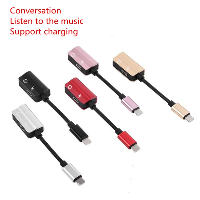 Koop 2in1 Aux Jack Muziek Opladen Audio Adapter Kabel Hoofdtelefoon Oortelefoon Kabel Voor iPhone 7 8X10 Plus Oplader Voor lightning