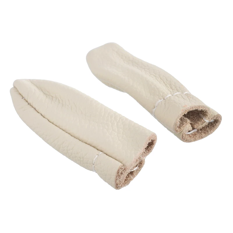 2PCS/1Pack Random Color Leather Finger Cots Felting Needle Tool For