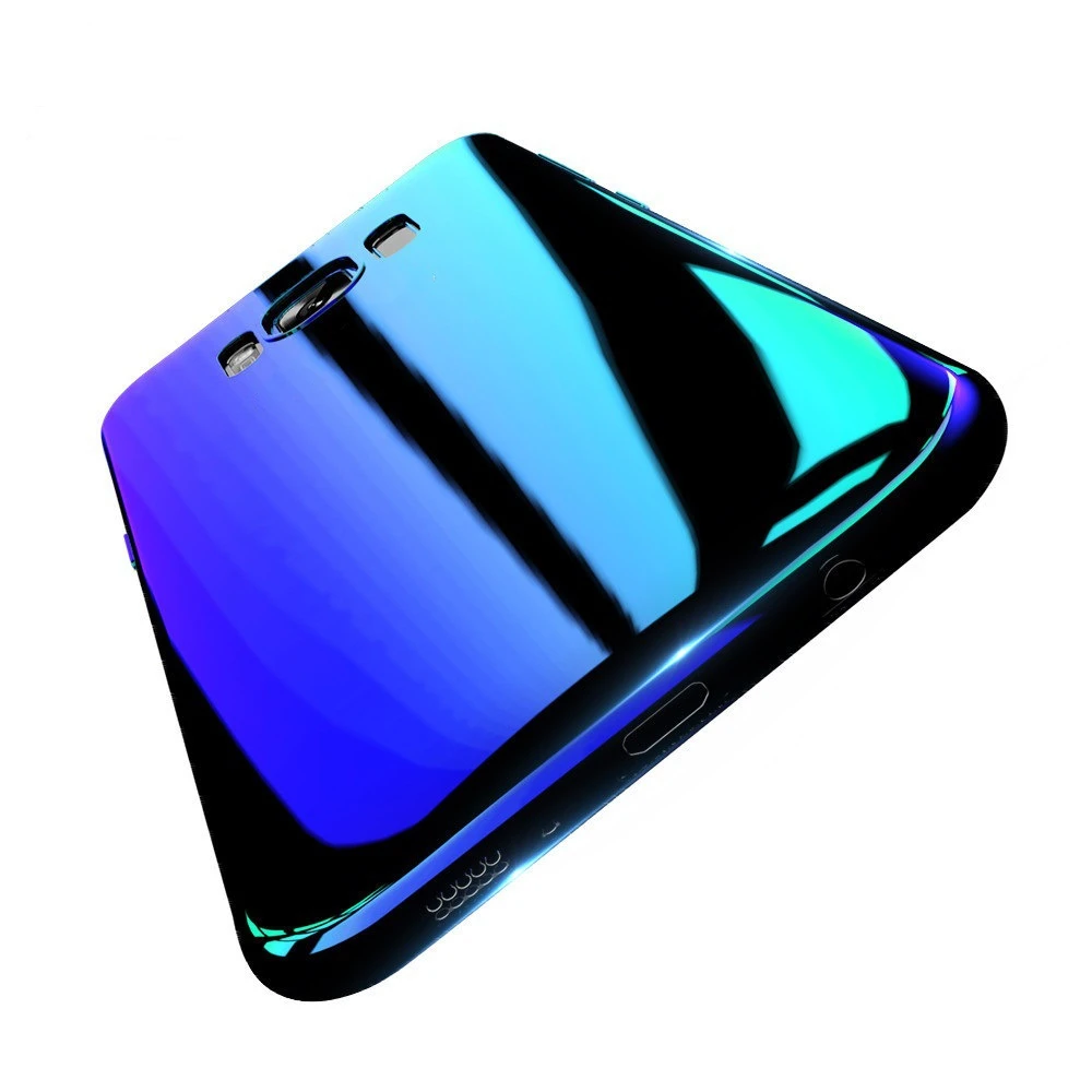 

3D Blue ray Colorful Plating Reflective Silicone Soft Phone Cover Case For Samsung Note S 7 8 9 10 Lite plus Edge Girls Women
