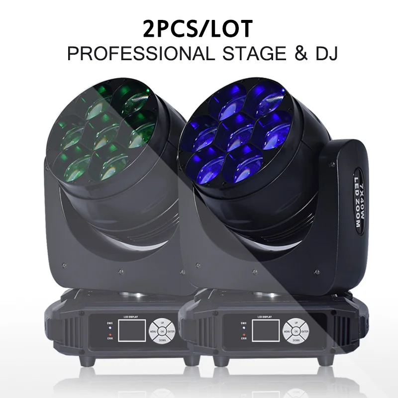 

Stage Light Moving Head LED ZOOM Wash With Beam Spotr Light 7X4OW RGBW 4in1 Led DJ DMX