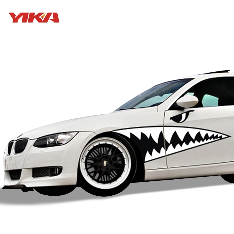 

1 Pair 3D Shark Mouth Car Stickers Reflective Car Body Decals Car Styling Accessory Big Mouth Waterproof Paper Stickers Emblem
