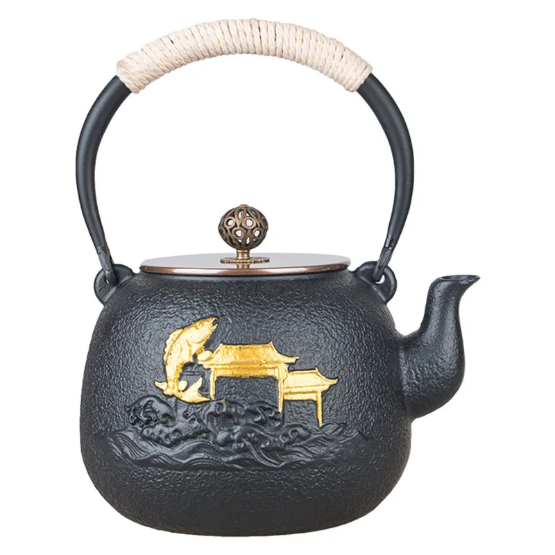 

1.4L Large Capacity Japanese-style Exquisite Fashion Cast Iron Teapot Iron Kettle Hand Made Kung Fu Tea Set Gift Set