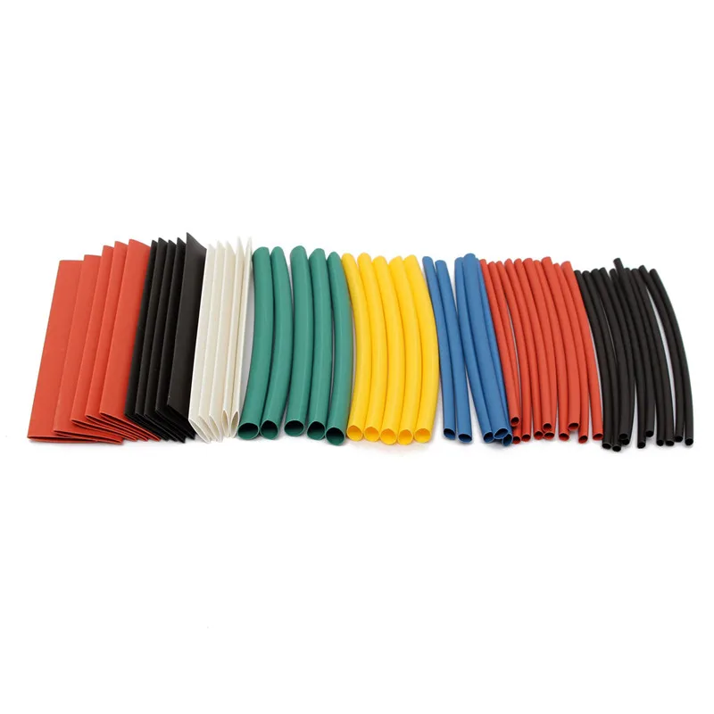 

50pcs 90mm Polyolefin 2:1 Halogen-Free Heat Shrink Tube Sleeving Kit 8 Sizes 6 Colors Hot Sale