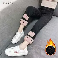 New Winter Girls Jeans Children Thick Warm Denim Trousers Children Girls Outwear Clothes Kids Fleece Pants New Winter Girls Jeans Children Thick Warm Denim Trousers Children Girls Outwear Clothes Kids Fleece Pants