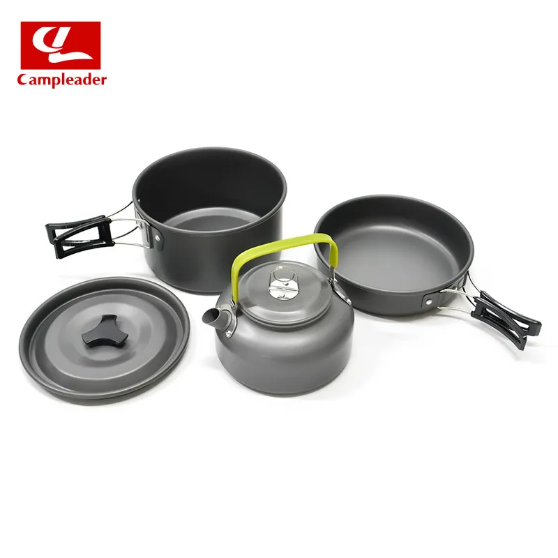 Camping Cookware boiling pot pan set outdoor fry pan camping Ultralight Aluminum Alloy portable Outdoor Cooking Picnic Tableware