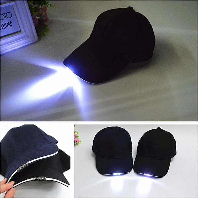Prix pour Super Bright LED Cap lumière lueur dans l'obscurité pour lecture de pêche Jogging 5 pcs Light up LED Sport Baseball chapeaux Prix pour Super Bright LED Cap lumière lueur dans l'obscurité pour lecture de pêche Jogging 5 pcs Light up LED Sport Baseball chapeaux