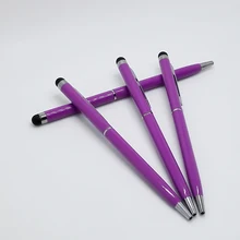 Бренд hilogogifts 30 шт. в партии красочный стилус металлическая ручка на заказ Печать с логотипом вашей компании и фирменным текстом бесплатно