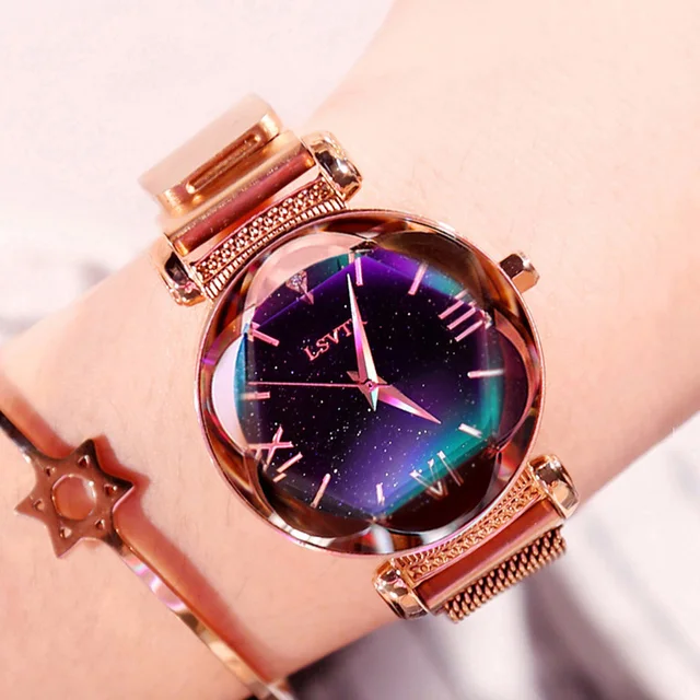 Luxury Women Watches Fashion Elegant Magnet Waterproof Rose Gold Ladies Wristwat Luxury Women Watches Fashion Elegant Magnet Waterproof Rose Gold Ladies Wristwat