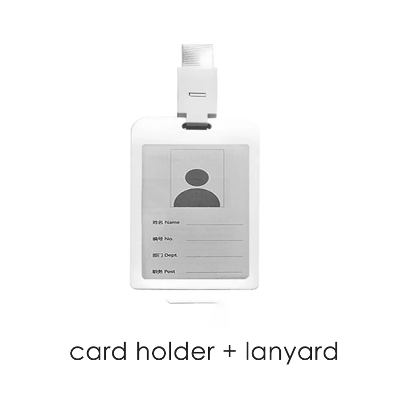 1pc Credit Card Holders Women Men Bank Card Neck Strap Card Bus ID holder students kids Identity badge with lanyard (4)