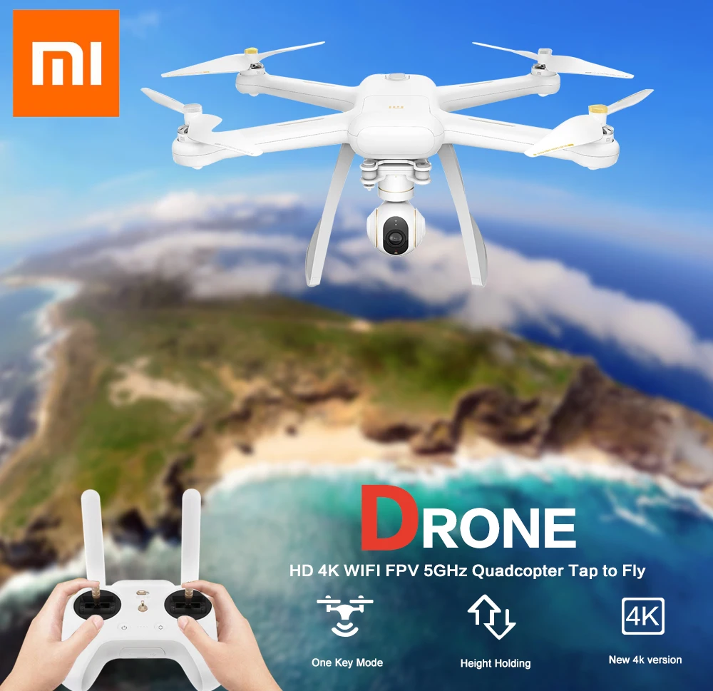 

Xiaomi Mi Drone English App WIFI FPV 4K Camera RC Quadcopter Drone 3-Axis GimbalHelicopter HD Video Record Remote