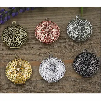 

Fashion Round Picture/Photo Locket Frame Pendants 6 different colors for choice 27mm 10pcs/lot K05289