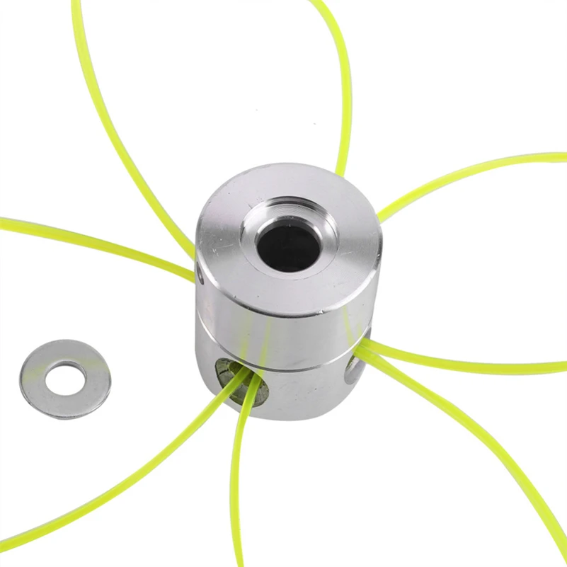 New Aluminum Grass Trimmer Head W/4 Lines Brush Cutter Head Lawn Mower