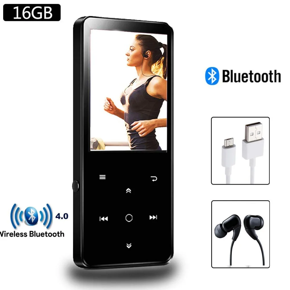 CHENFEC C10 Hi Fi Bluetooth 4 0 MP3 плеер 16 Гб металлический 2 дюймов Большой Экран HD Поддержка