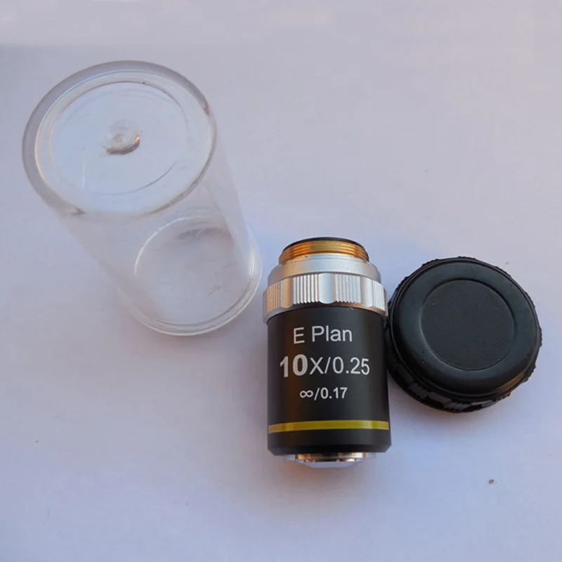 

1PC 10x 195mm Standard Biological Microscope Semi Plan Achromatic Infinity Objective Lens High Grade