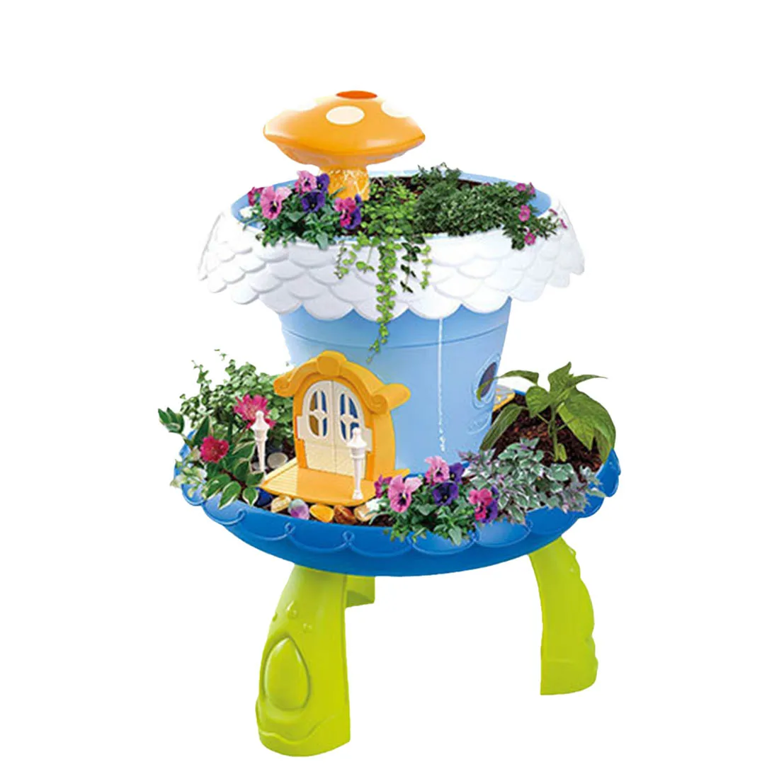 Children Play Pretend Toy DIY Planting Pot with Light and Music for