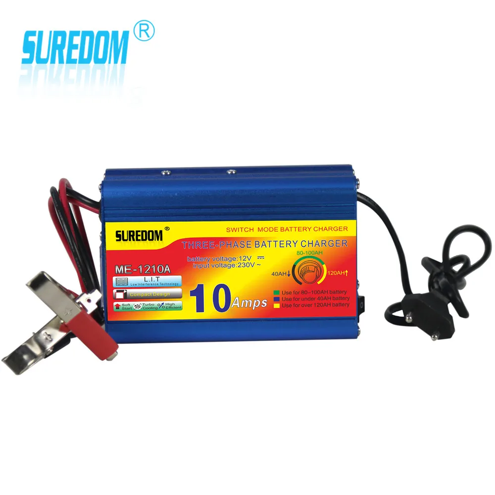 

10a Car Battery Intelligent Fast Power Charging 12v Full Automatic Electric Car Battery Charger With pointer