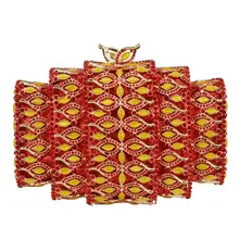 Красные оранжевые Роскошные клатчи бутик банкетные вечерние сумочки кошелек для женщин Свадебный Кошелек свадебные сумочки sc605