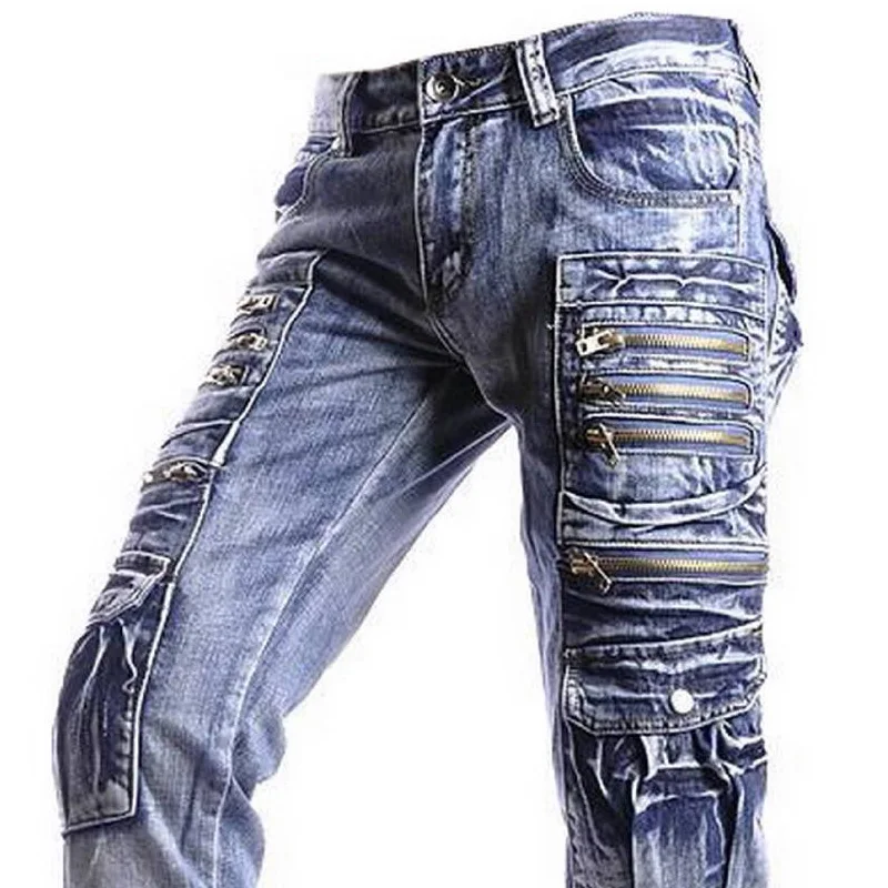 New Jeansian Brand Mens Designer Jeans Pants Trousers Denim Blue J002 ...