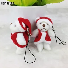 5 шт./лот мини-соединение медведь мягкие плюшевые игрушки 6 см милые плюшевые медведи цепи кулоны-куклы Подарки Свадебная вечеринка Рождественский Декор J00204