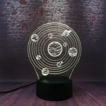 

Luminous 3D Illusion Nightlight Colorful Flash Lighting Flash Decor Milky Way Galaxy Model Toys