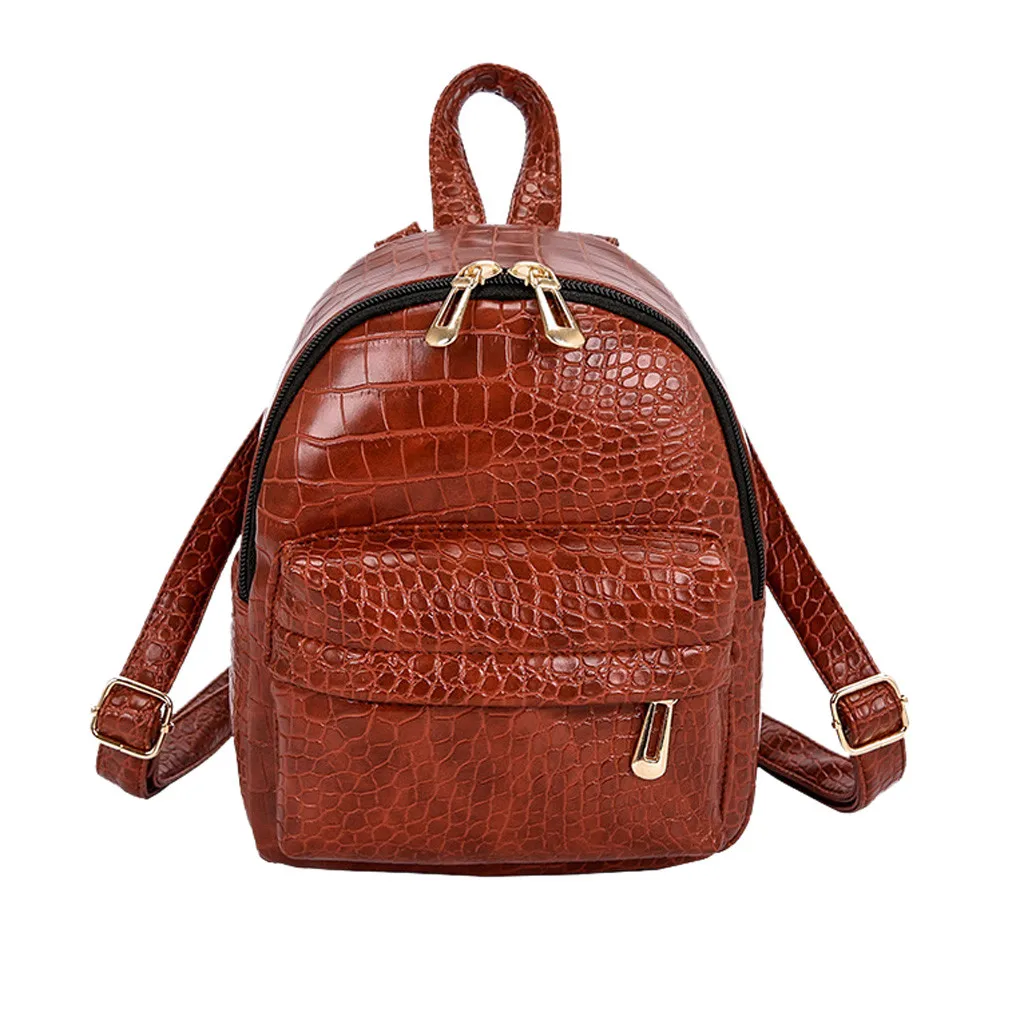

Women's Crocodile Leather Backpack Women Shoulder Bag Multi-Function Versatile Student Bag Bolsa Feminina