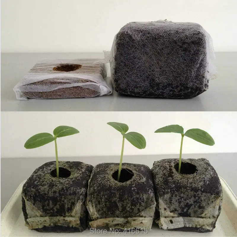 

Large Size 7*7*2cm Seed Raising Clod Peat Pellets Seeds Starting Plugs Nursery Seed Tray Pots Planters Seedling Block Early Soil