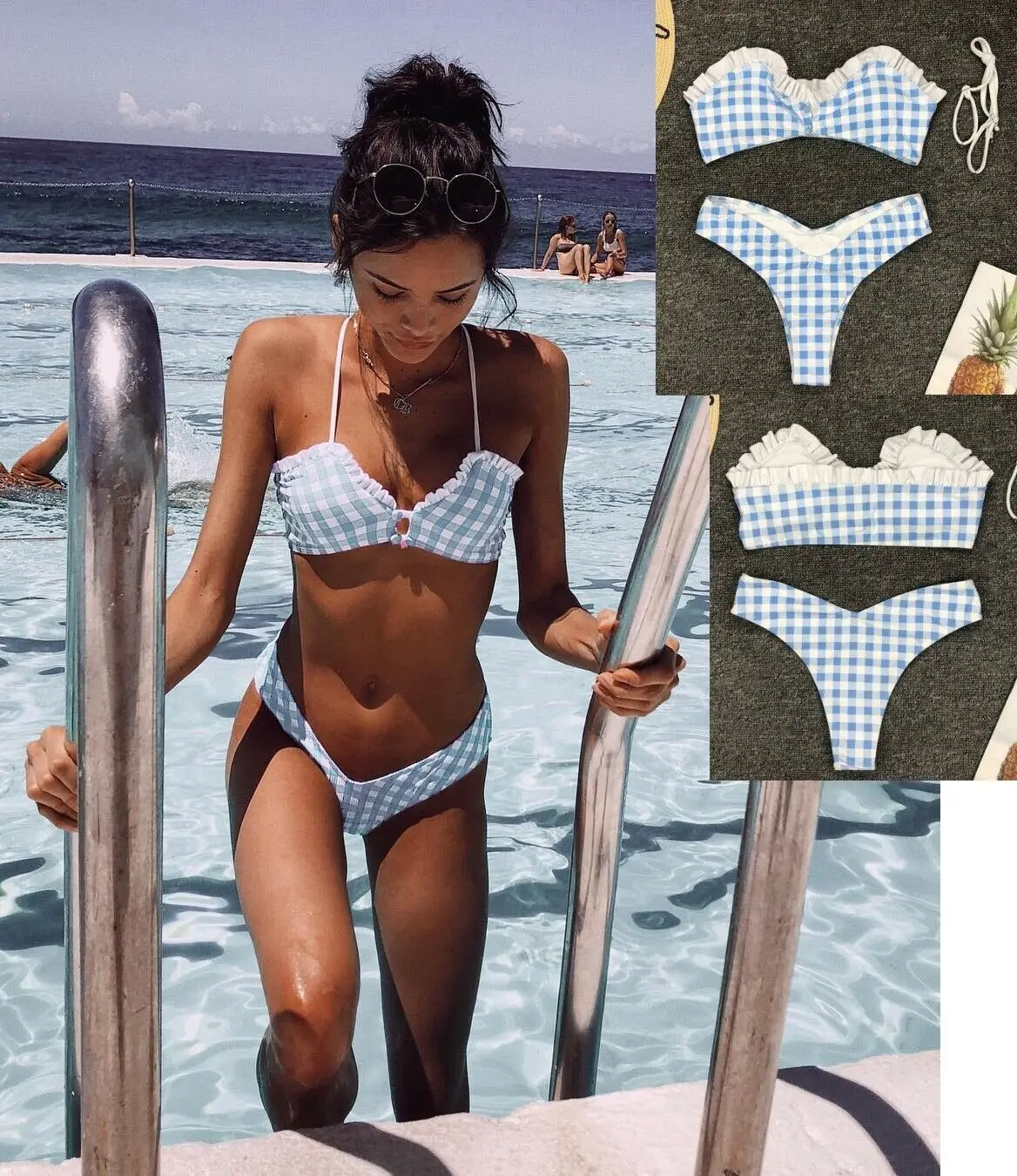 

Sexy Brazilian Bikini Set 2019 High Waist Swimwear Swimming Swimsuit for Women Ruffle Bikini Set Biquini Swimsuit