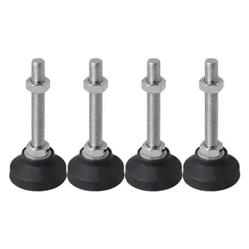 

Adjustable Fixed Threaded Pole Leveling Foot Leg Leveler 50mm Base Dia M12x80mm for Tables to Adjust Height Pack of 4