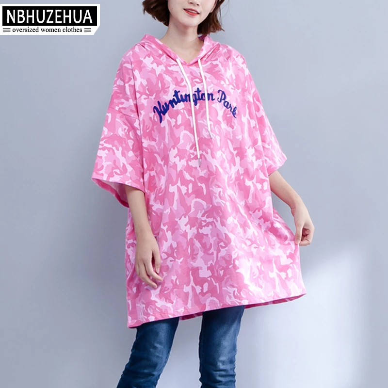 plus size pink camo hoodie