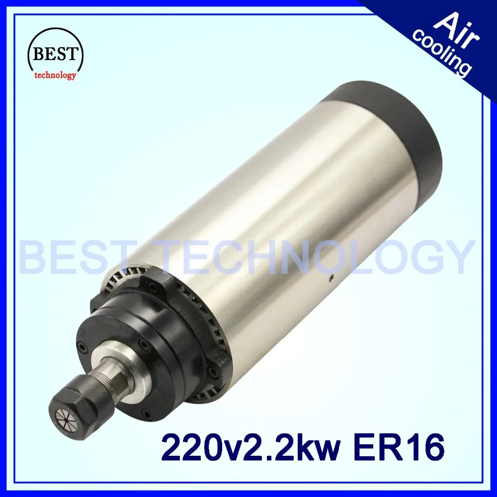 

2.2kw ER16 air cooled spindle motor 2.2 kw 220v CNC router spindle motor air cooling for DIY machine 80x217mm high accuracy!