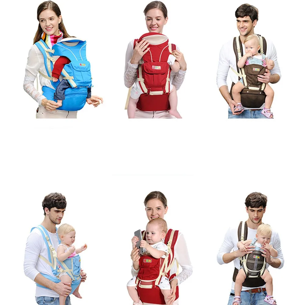 Ergonomic Baby Carrier Infant Kid Baby Hipseat Sling Front Facing Kangaroo Baby Wrap Carrier for Baby Travel Carrier 0-18 Months