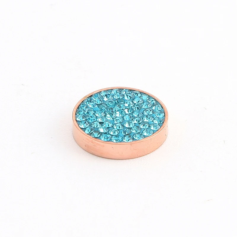 Keamsty 12mm completo azul Crystal magnético intercambiable moneda para DIY pulsera de cambio Keamsty 12mm completo azul Crystal magnético intercambiable moneda para DIY pulsera de cambio