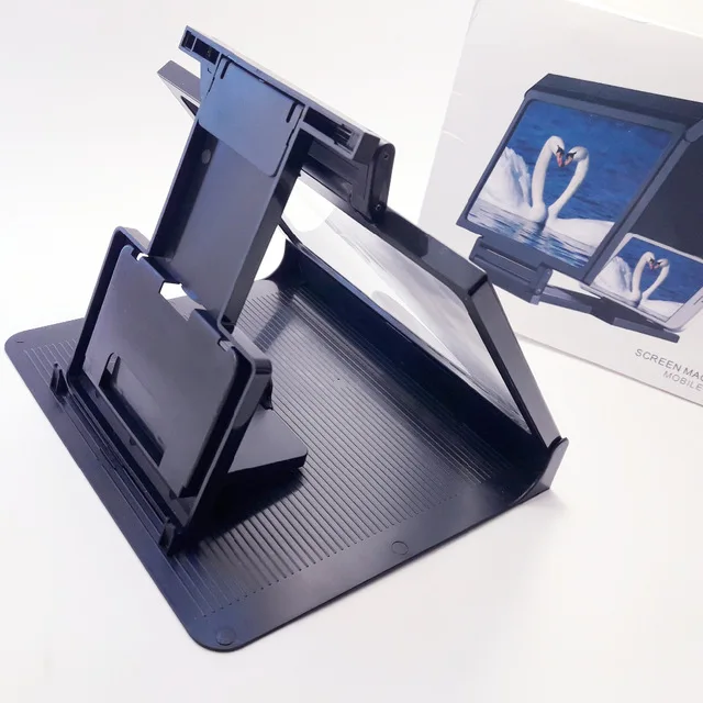 Hotsale Mobile Phone Screen Enlarger Amplifier Magnifier 3D Video Display Folding Enlarged Expander Eyes Protection Holder-5