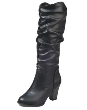 

Zapatos Mujer Ladies Chaussure Femme Shoes Woman Chunky High Heels Fashion Women Pumps Snow Martin Boots Winter Elegant G61286