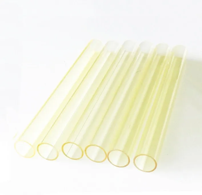 yellow quartz glass tube