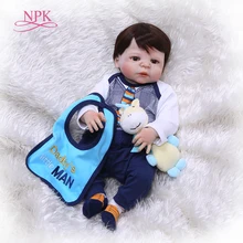 NPK57CM полное виниловое покрытие силиконовая кукла reborn baby игрушка новорожденные дети принцесса кукла подарок на день рождения праздник игровой домик для сна игрушка