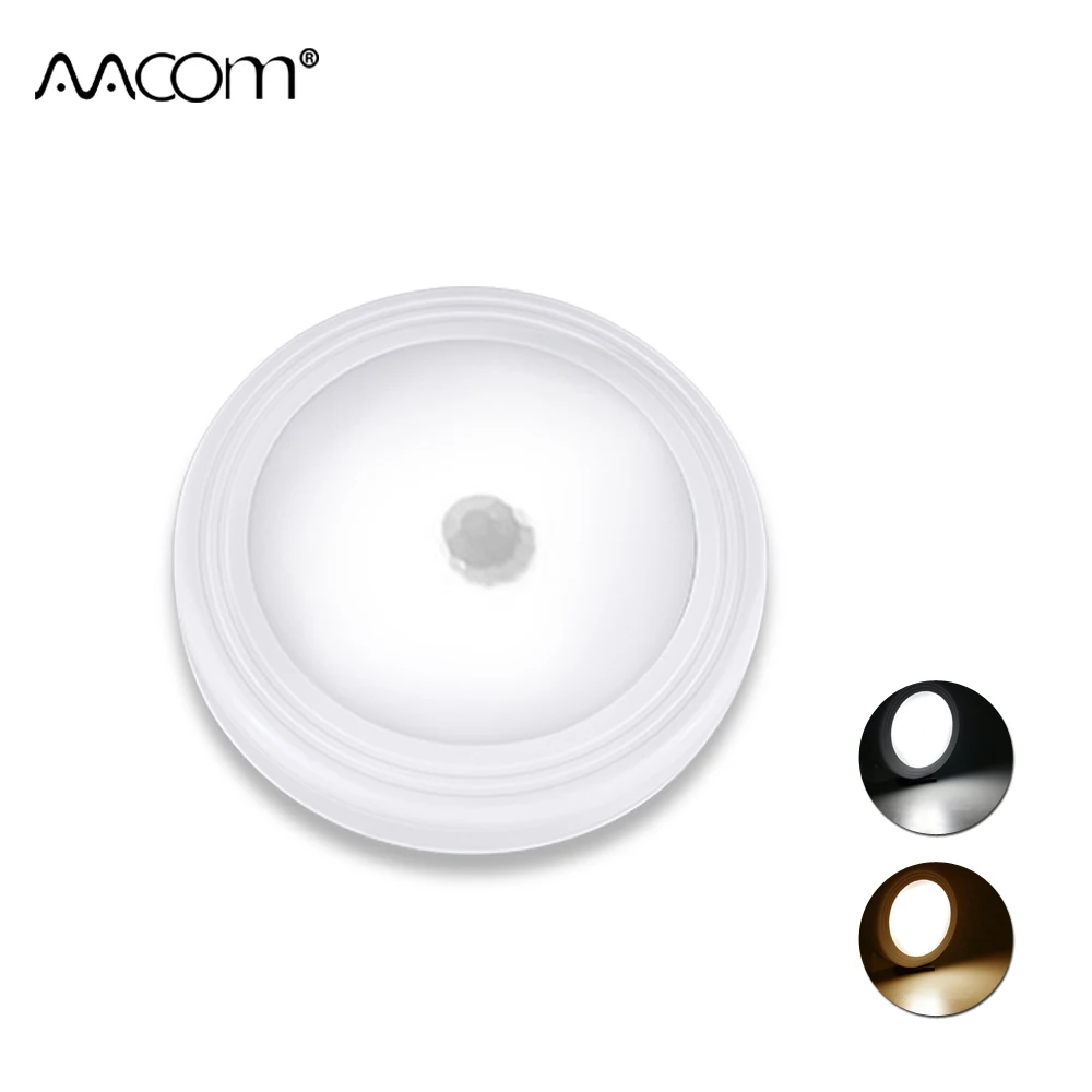 

6 LEDs Motion Sensor Night Light Infrared PIR Wireless Wardrobe Stairs Closet Light With Magnetic Auto On/Off